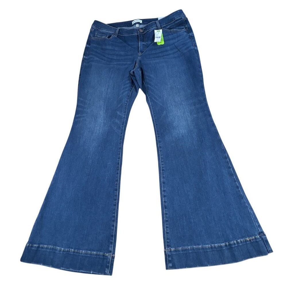 NEW Lane Bryant Magic Waistband Mid-Rise Flare Jeans Size 20 Signature Fit Blue